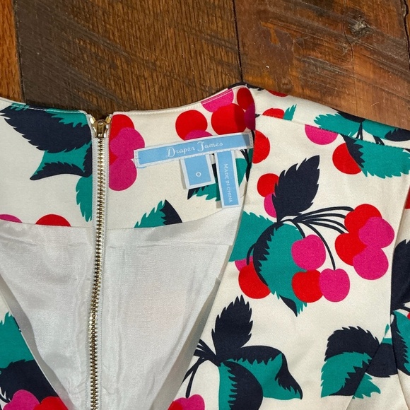 Draper James Cherry Print Fit & Flare Dress • Size 0 - Picture 4 of 9